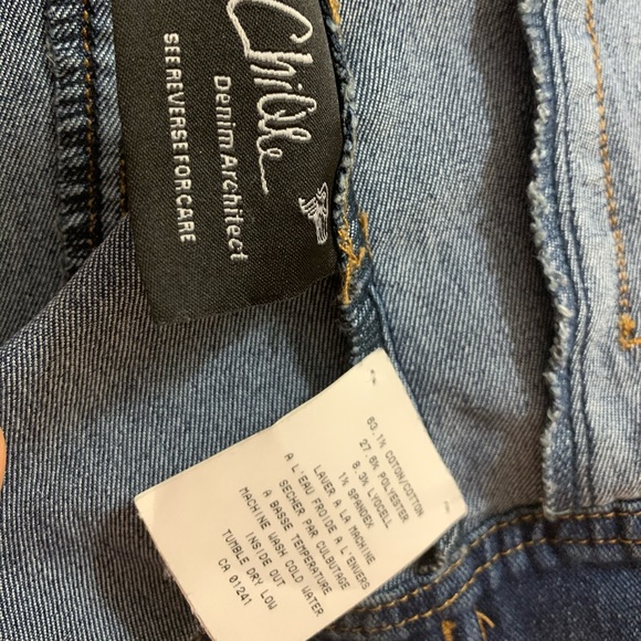 Blue Denim Jacket With Spikes on Shoulders - Picture 4 of 9